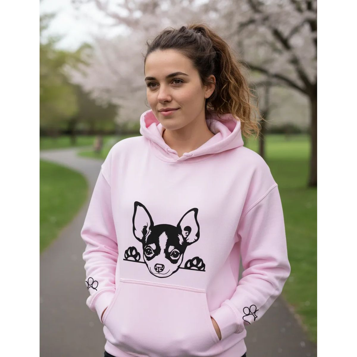 MARITEX - Poleron para Mujer estampado Perro Dog Chihuahua