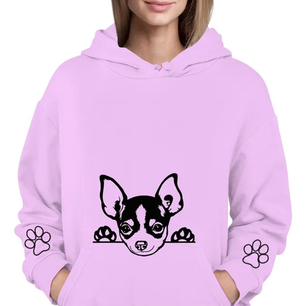 MARITEX - Poleron para Mujer estampado Perro Dog Chihuahua