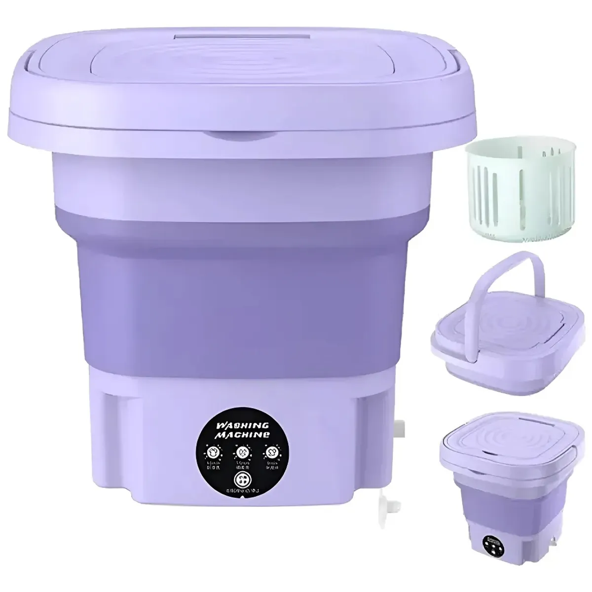 GENERICO - Mini Lavadora Automática Portátil Plegable Para Ropa Pequeña