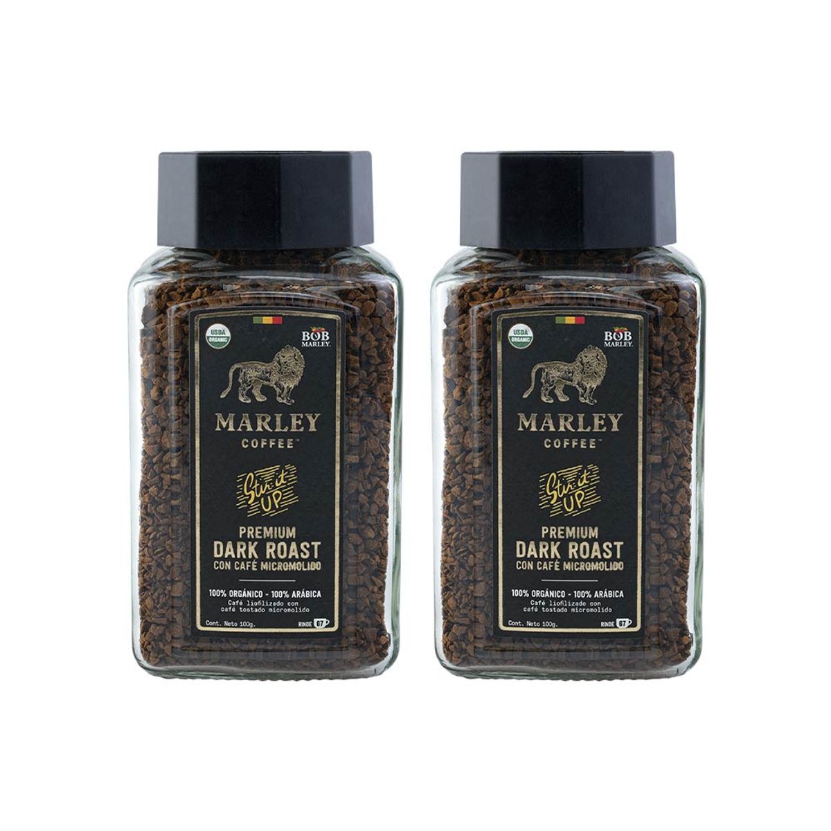 MARLEY COFFEE - Pack 2x Café Orgánico Liofilizado Stir It Up 100g