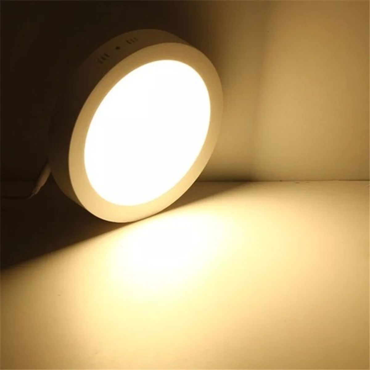 GENERICO - Foco Panel Plafón Led 24w Sobrepuesto Redondo Luz Cálida Calida-231033-003136 B12 B14