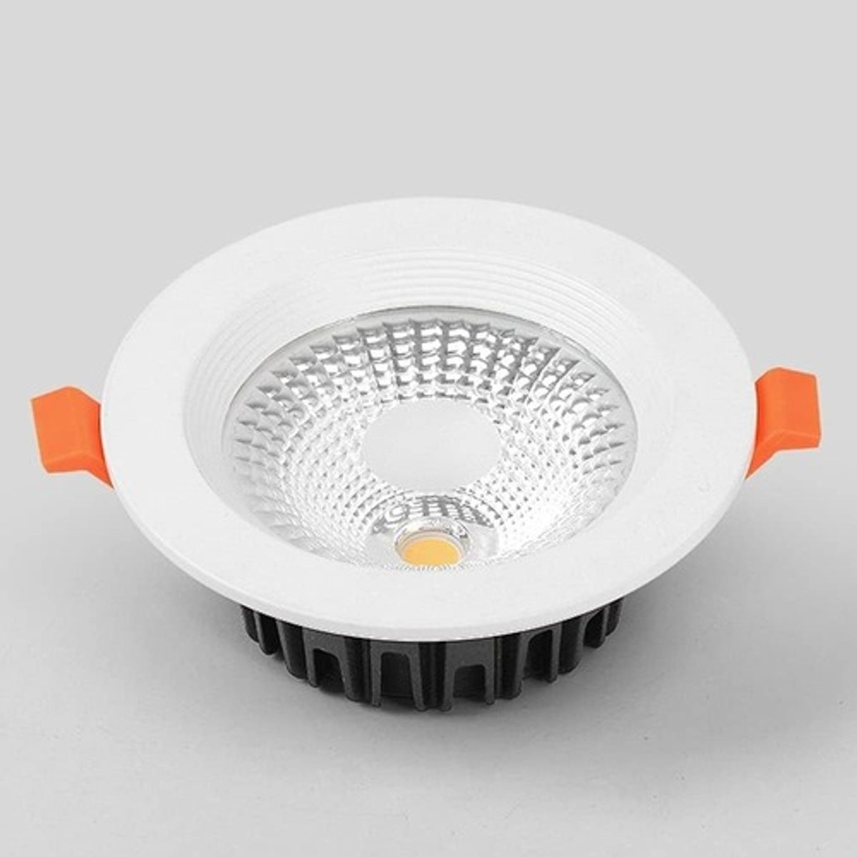 GENERICO - X5 Foco Panel Plafón Led Embutido 7w Redondo Luz Fría Cob Blanco - 003379
