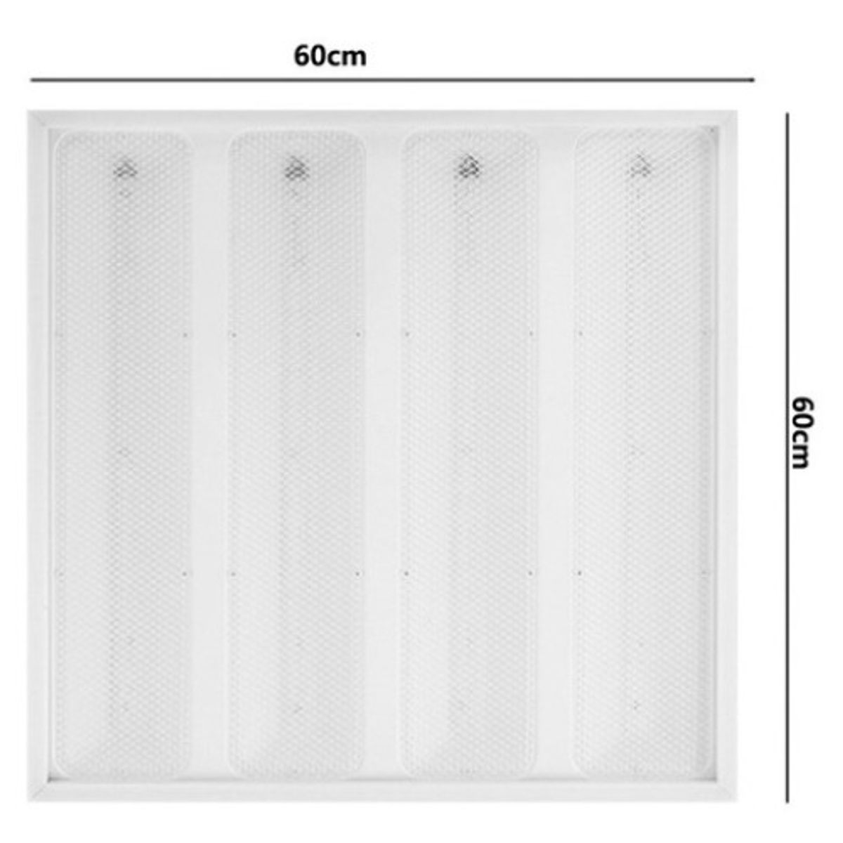GENERICO - Panel Plafón Foco Led Grille Lamp 60x60 Embutido 96w Blanco Luz Frio - 003353