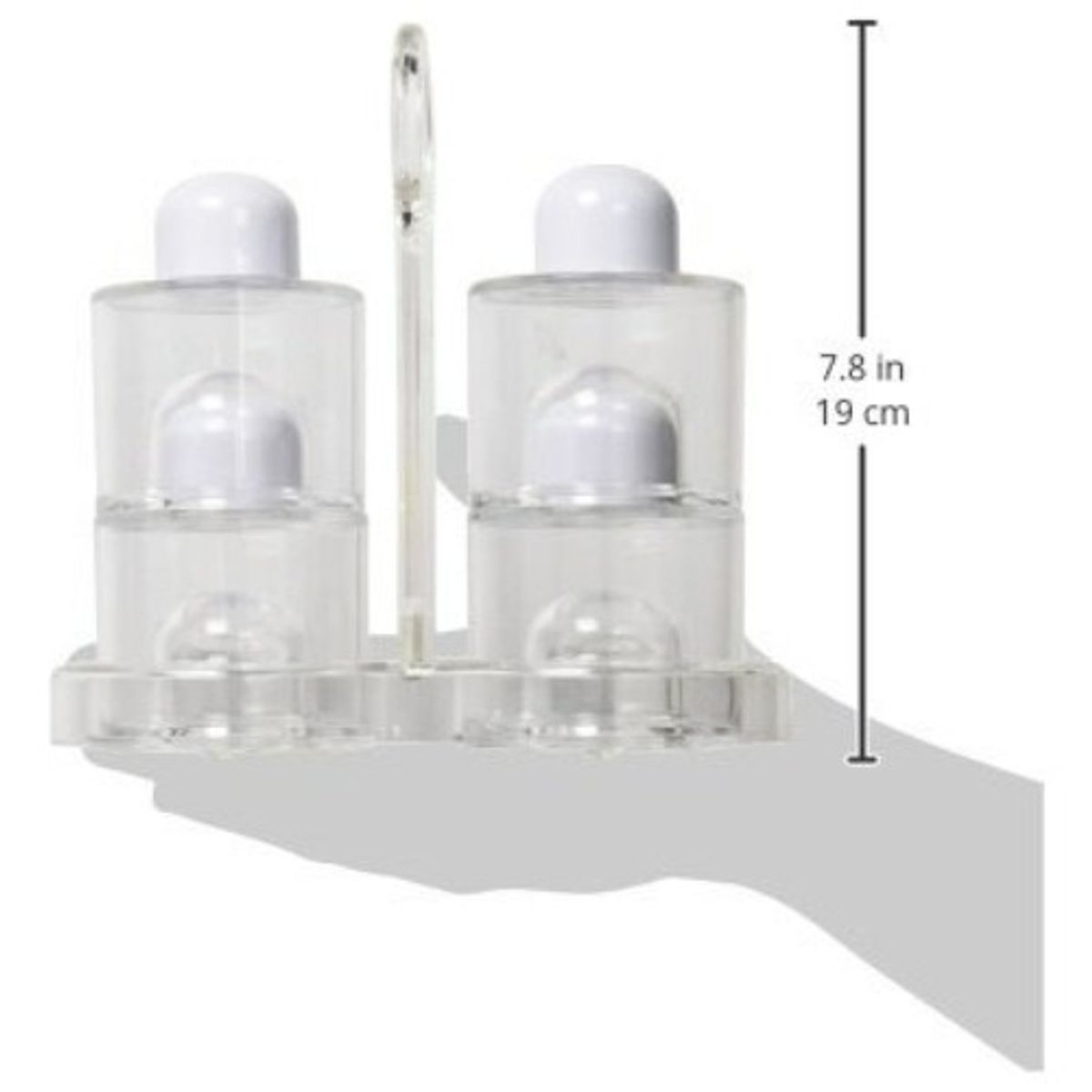 GENERICO - Set 4 Especieros Condimentero Cocina Frascos Multiuso Transparente - 36258