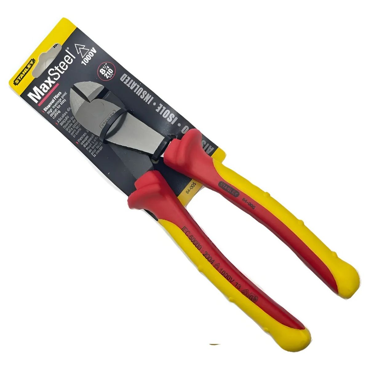 STANLEY - Alicate Corte Diagonal 8 Aislado 1000V Alto Poder 84-005