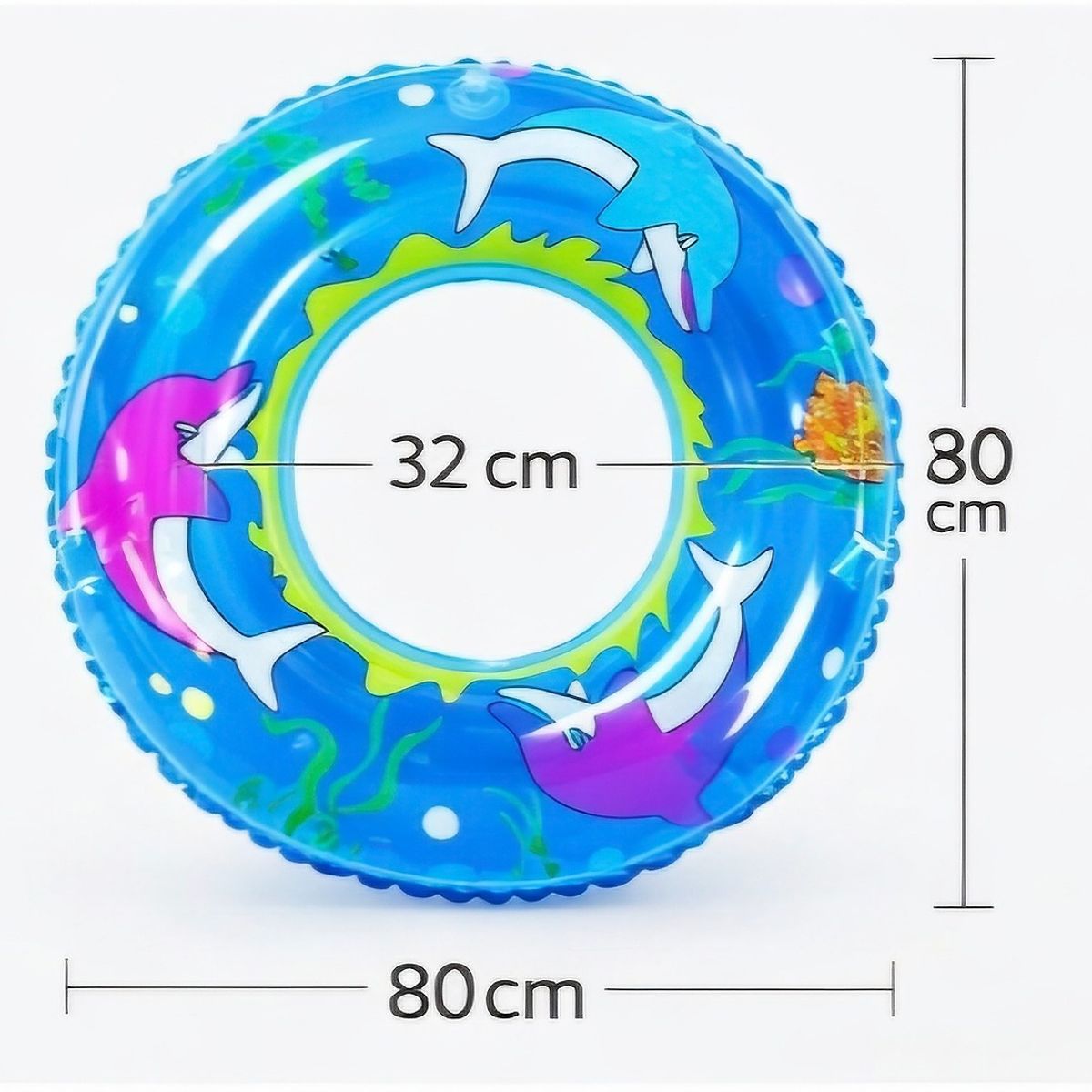 GENERICO - Flotador Inflable Delfín 80 cm Para Niños Piscina Playa