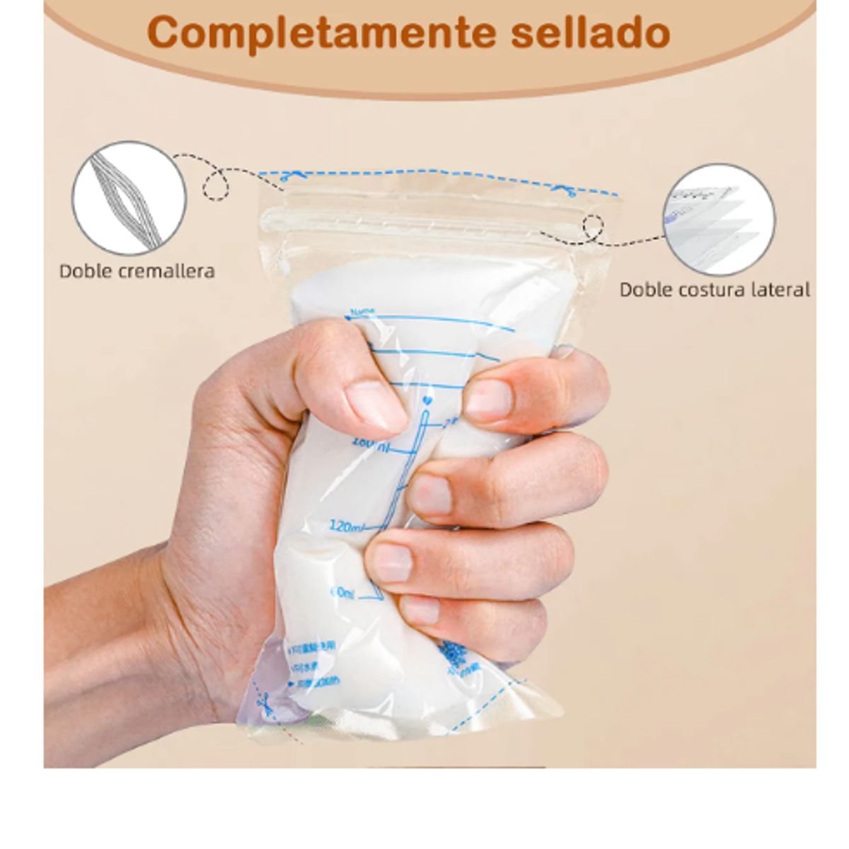 GENERICO - Pack 200 Bolsas Para Almacenar Lmacenar Leche Materna 200 Ml