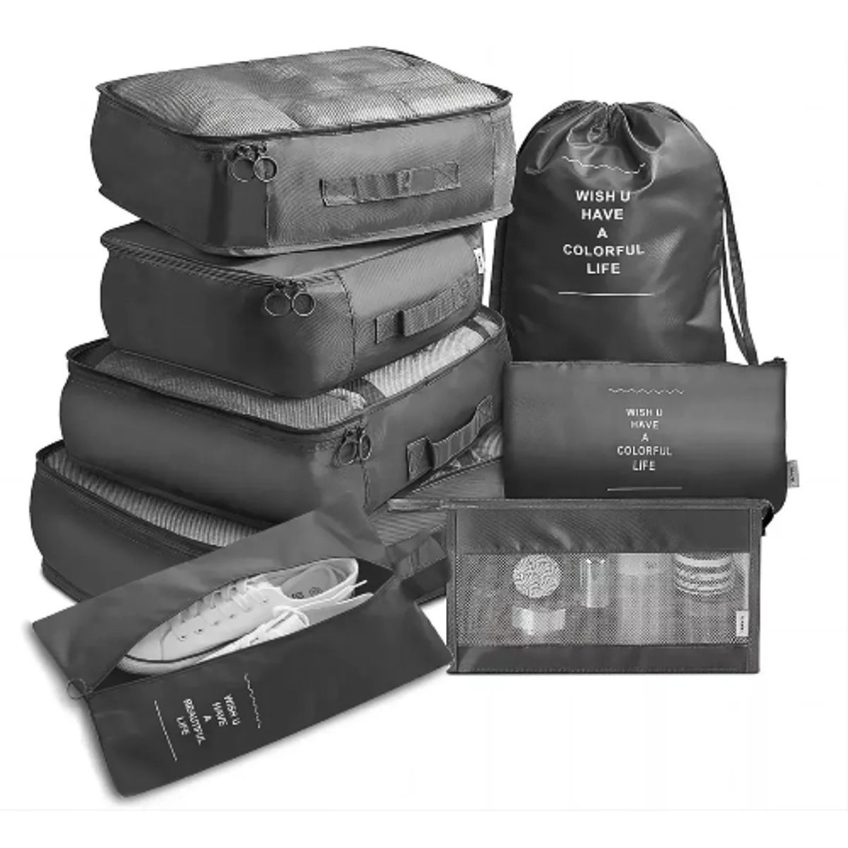 GENERICO - Organizador Maleta Set 8 Bolsas Casatua Viaje Equipaje