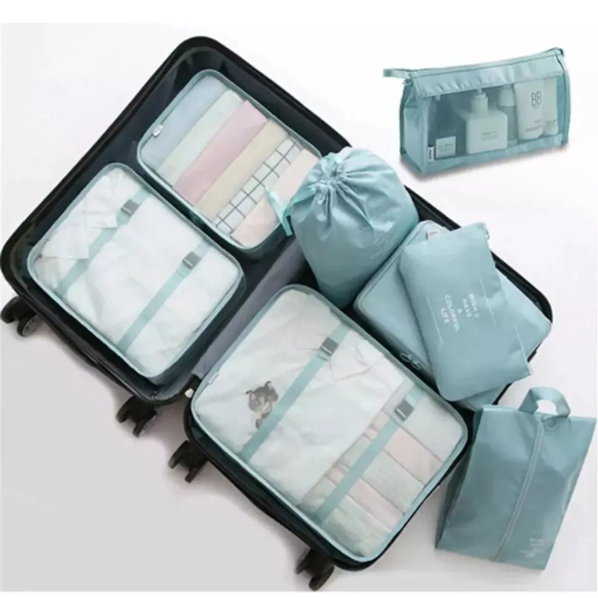 GENERICO - Organizador Maleta Set 8 Bolsas Casatua Viaje Equipaje