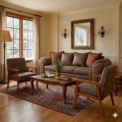 BLACK FACTORY - Juego de Living 3 1 1 Sitiales Aconcagua Café