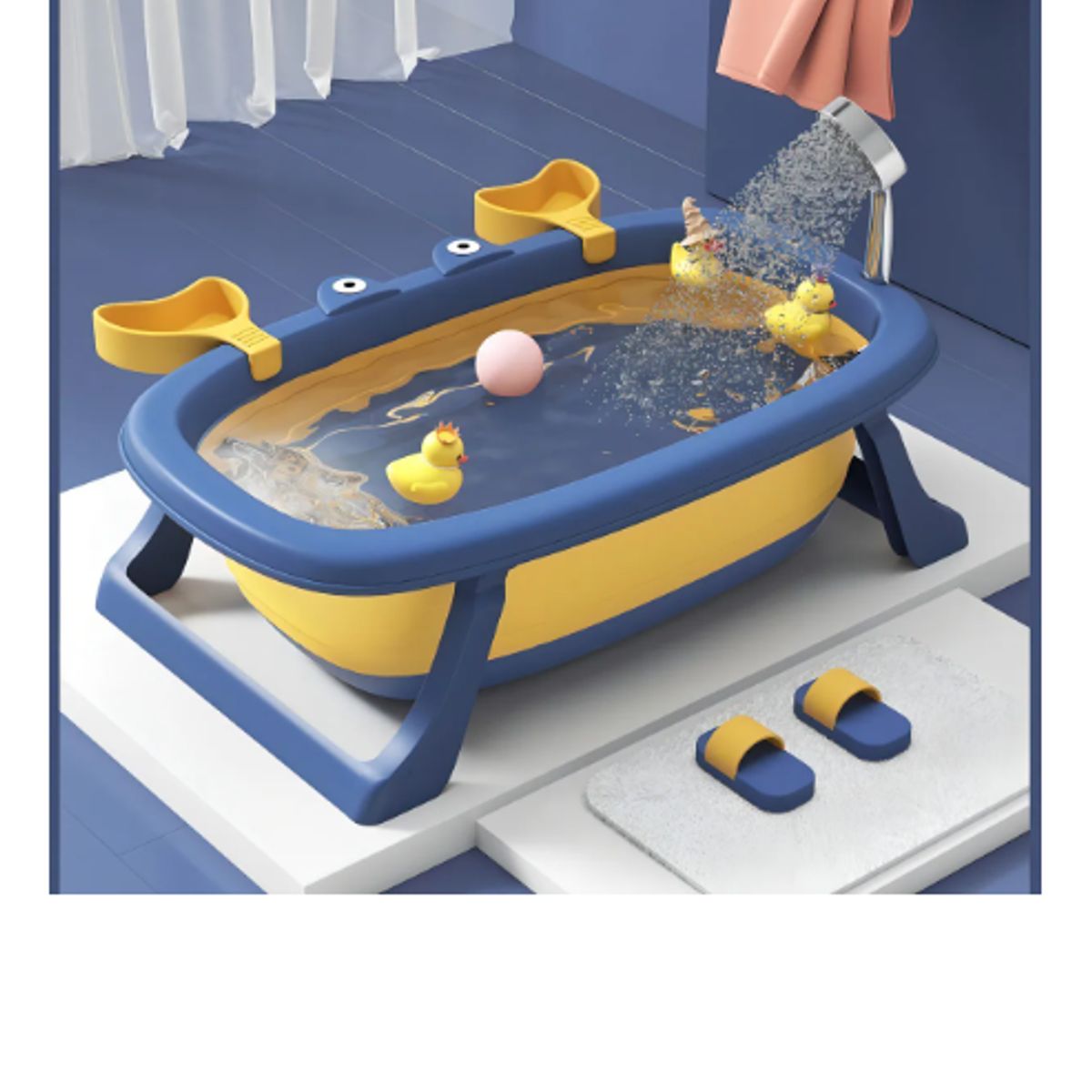 GENERICO - Bañera plegable con diseño de cangrejo