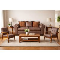 Juego de Living 2 1 1 Sitiales Aconcagua Café