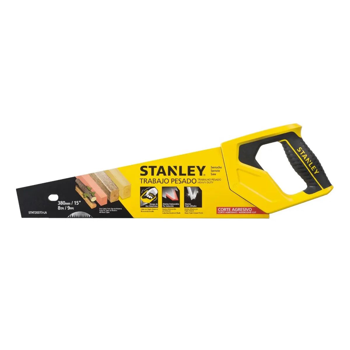 STANLEY - Serrucho Stanley 15 Mango Bimaterial Ergonómico