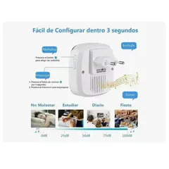 GENERICO - Timbre Inalámbrico Con Luz Led 1 Transmisor 2 Rec