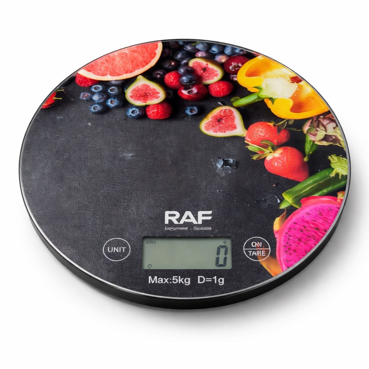 RAF - Balanza Digital Cocina 5kg Precisión 1g Electrónica Vidrio