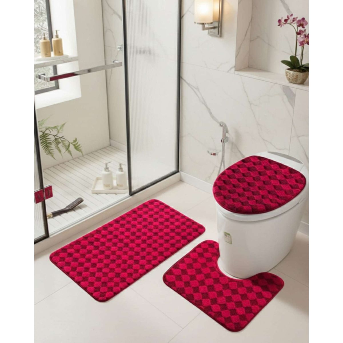 GENERICO - SET DE BAÑO 3 PIEZAS SUAVES Y ABSORBENTES