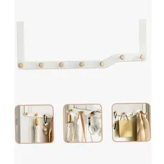 GENERICO - Perchero De Puerta Colgante De 8 Espacios Blanco