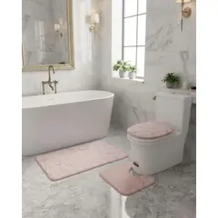 GENERICO - SET DE BAÑO DE MARMOL ATERCIOPELADOS 3 PIEZAS