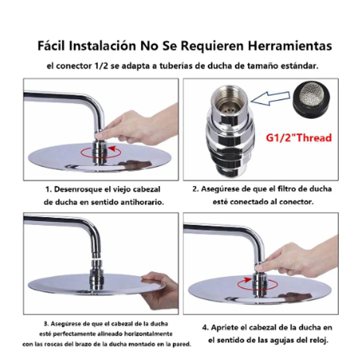 GENERICO - Plato De Ducha Redondo Acero Inoxidable 20 Cm 8 Pulgadas 201s