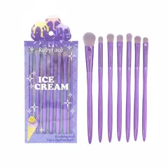 GENERICO - Set de Brochas para Ojos Ruby Face - Colección Ice Cream 7 Piezas