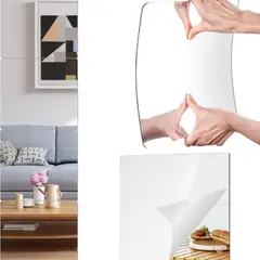 GENERICO - X12 Vinilo Espejo Adhesivo Cuadrado Decorativo 30x30cm Espejo - 262593