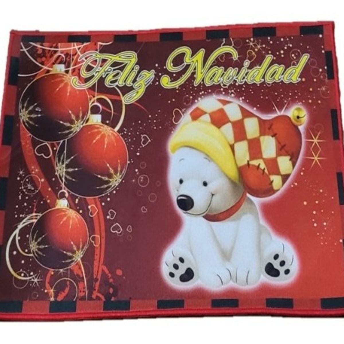 GENERICO - Set 2 Alfombra Lisa De Navidad Terciopelo 40x60x120cm Living