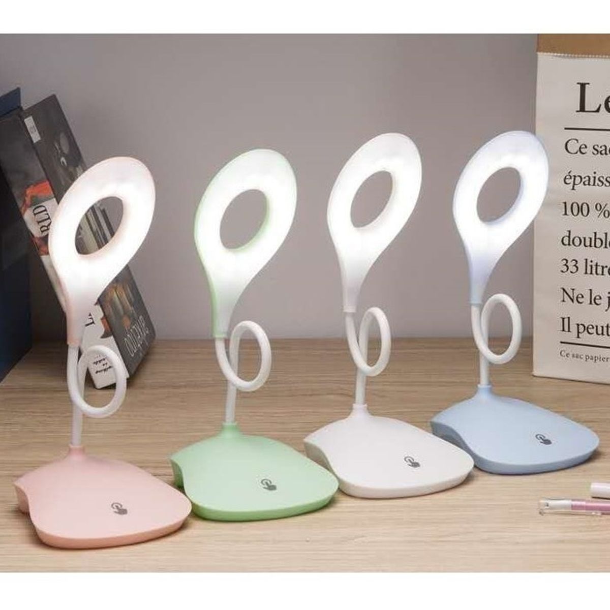 GENERICO - Lámpara Flexible Escritorio, Estudio Dibujo 3 Tipos Brillo