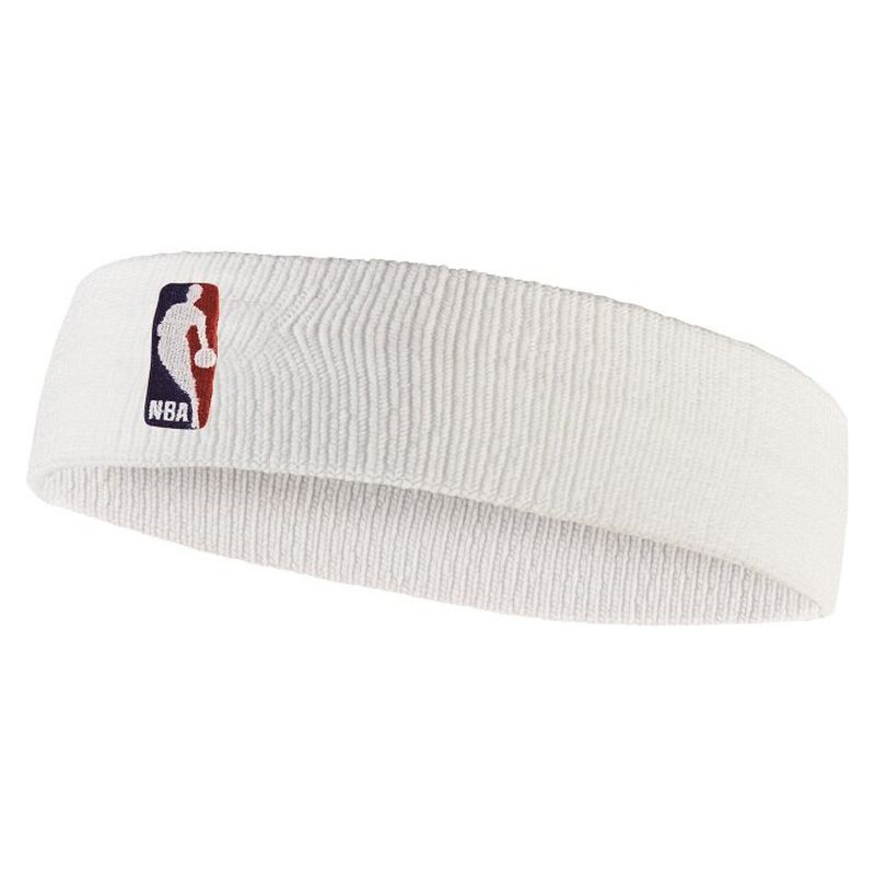 Nike - HEADBAND NBA WHITE/WHITE OSFM