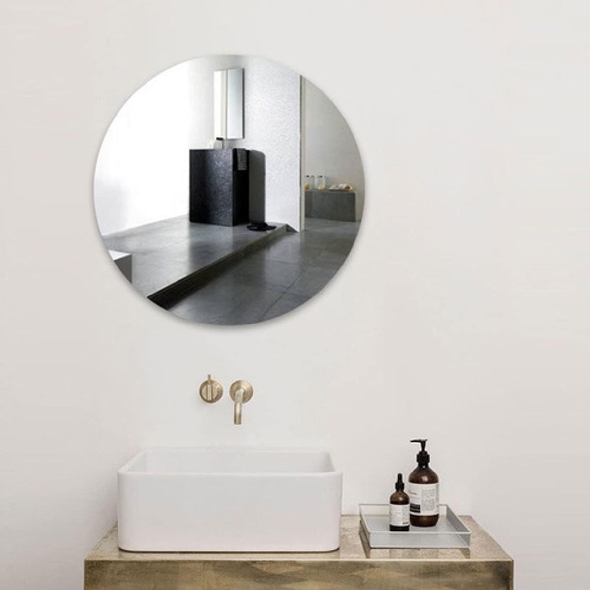 GENERICO - X12 Vinilo Acrílico Espejo Adhesivo Redondo Decorativo 30x30 Espejo - 262592