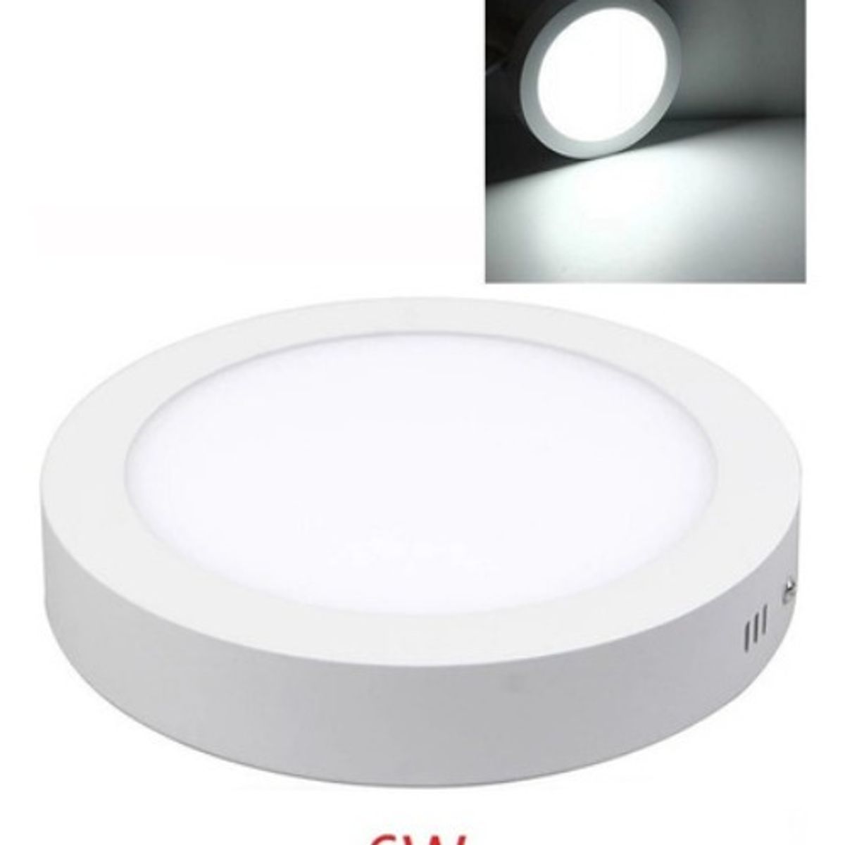 GENERICO - X10 Foco Panel Plafón Led 6w Sobrepuesto Redondo Luz Frio Blanco-003023