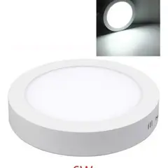 GENERICO - X10 Foco Panel Plafón Led 6w Sobrepuesto Redondo Luz Frio Blanco-003023