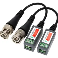 GENERICO - X2 Par Video Balun Pasivo Con Cable 720p 1080p Hdcvi Ahd Gris - 221050