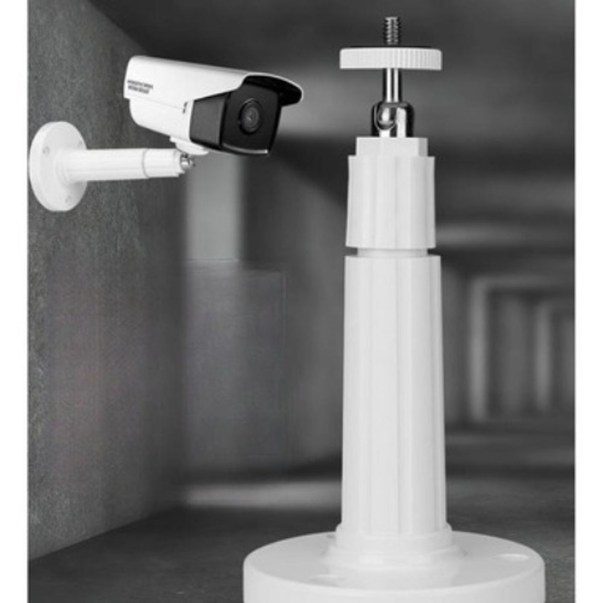 GENERICO - Pack 3 Soporte Cámara De Seguridad Para Montaje Pared Blanco - 221075