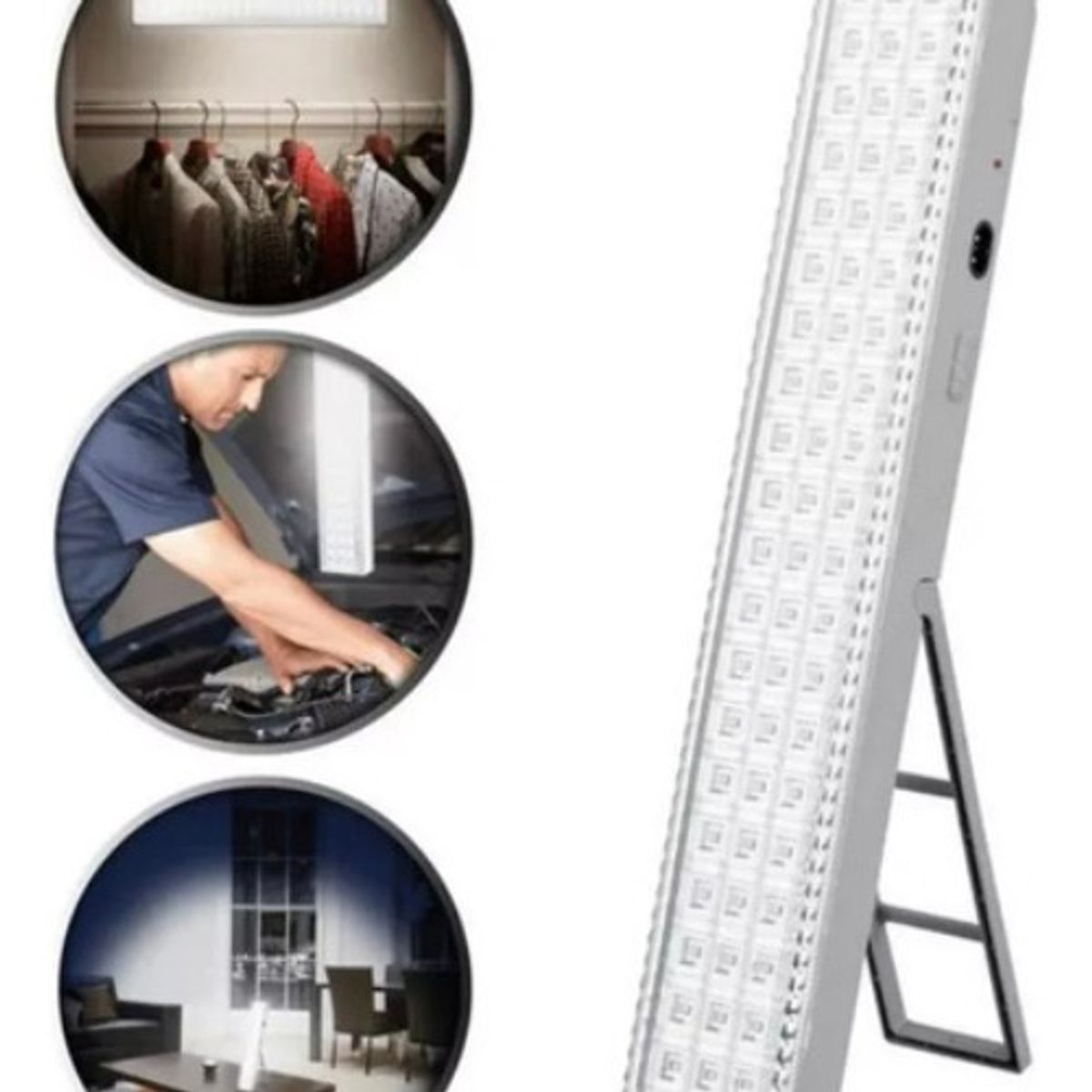 GENERICO - Lámpara Portátil Recargable 60w Casa Luz Emergencia Blanco - 003393