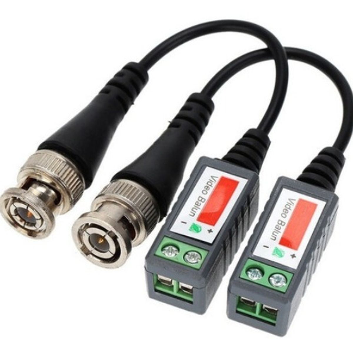 GENERICO - X12 Par Video Balun Pasivo Cable 720p 1080p Hdcvi Ahd Hdtvi Gris - 221050