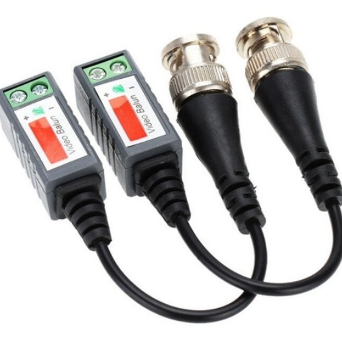 GENERICO - X12 Par Video Balun Pasivo Cable 720p 1080p Hdcvi Ahd Hdtvi Gris - 221050