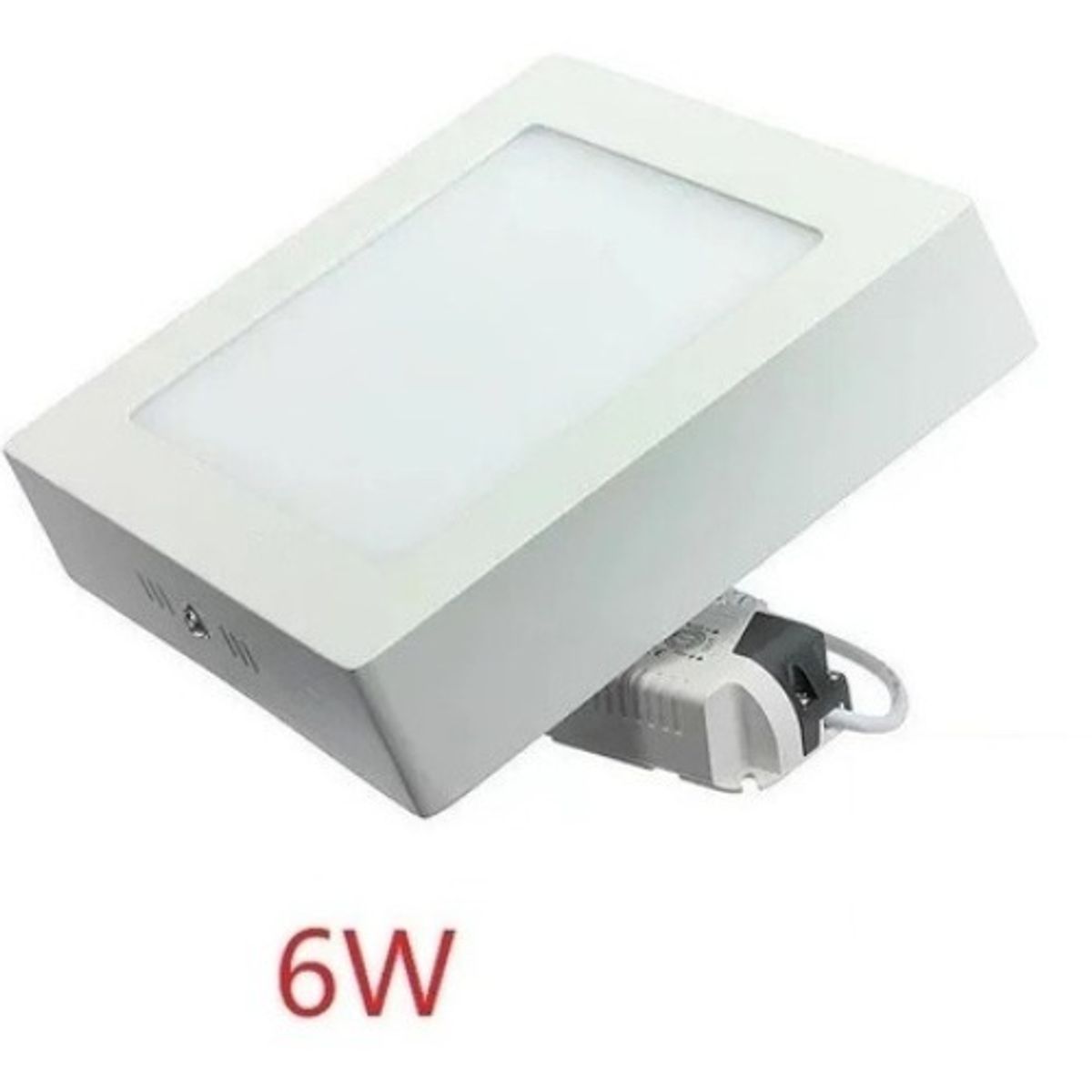GENERICO - X10 Foco Panel Plafón Led 6w Sobrepuesto Cuadrado Luz Frio Blanco-003024 B15
