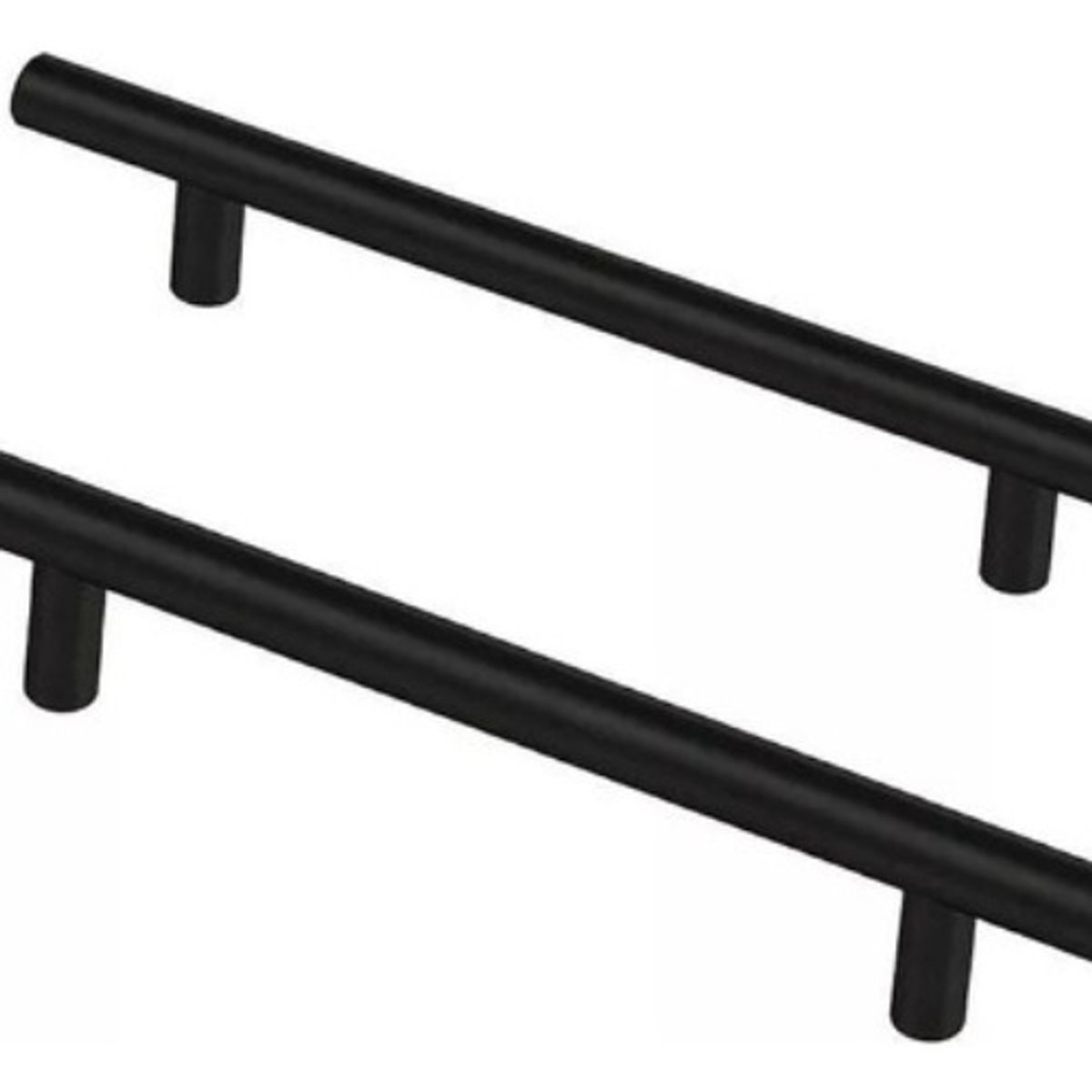 GENERICO - Pack 10 Tirador Manilla Madrid Negro 19x30cm Con Tornillo Negro Negro - 338022