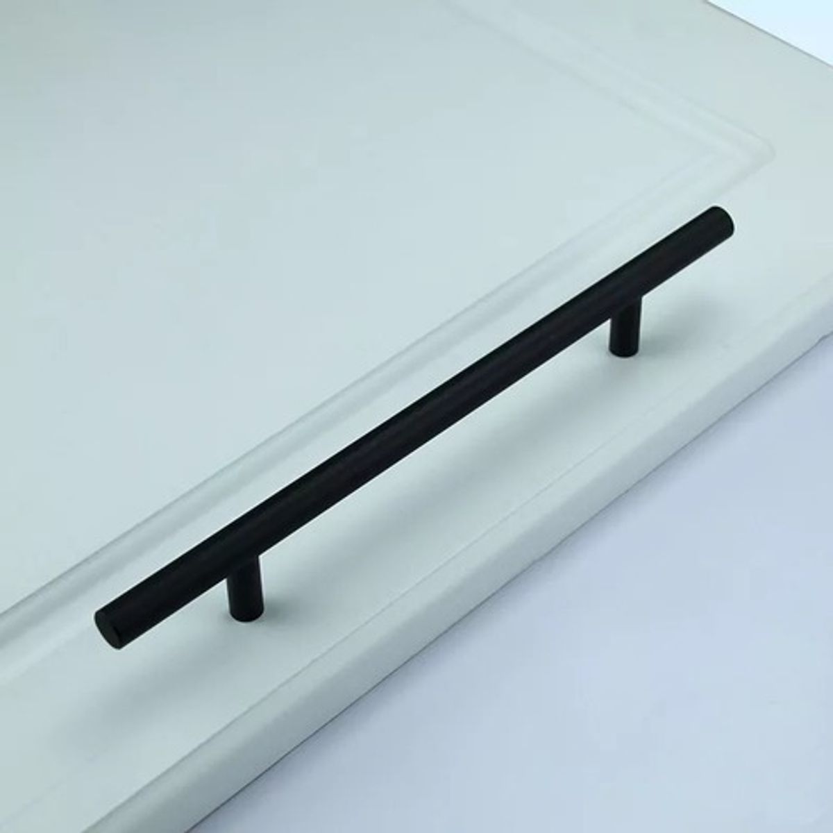 GENERICO - Pack 10 Tirador Manilla Madrid Negro 19x30cm Con Tornillo Negro Negro - 338022