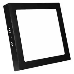 GENERICO - X10 Foco Led Negro 12w Cuadrado Sobrepuesto Luz Fria Plafon Negro - 003367