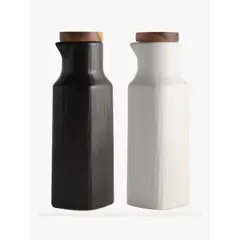 GENERICO - Set Alcuza Cerámica 2 Piezas Cuadrada 500 Ml