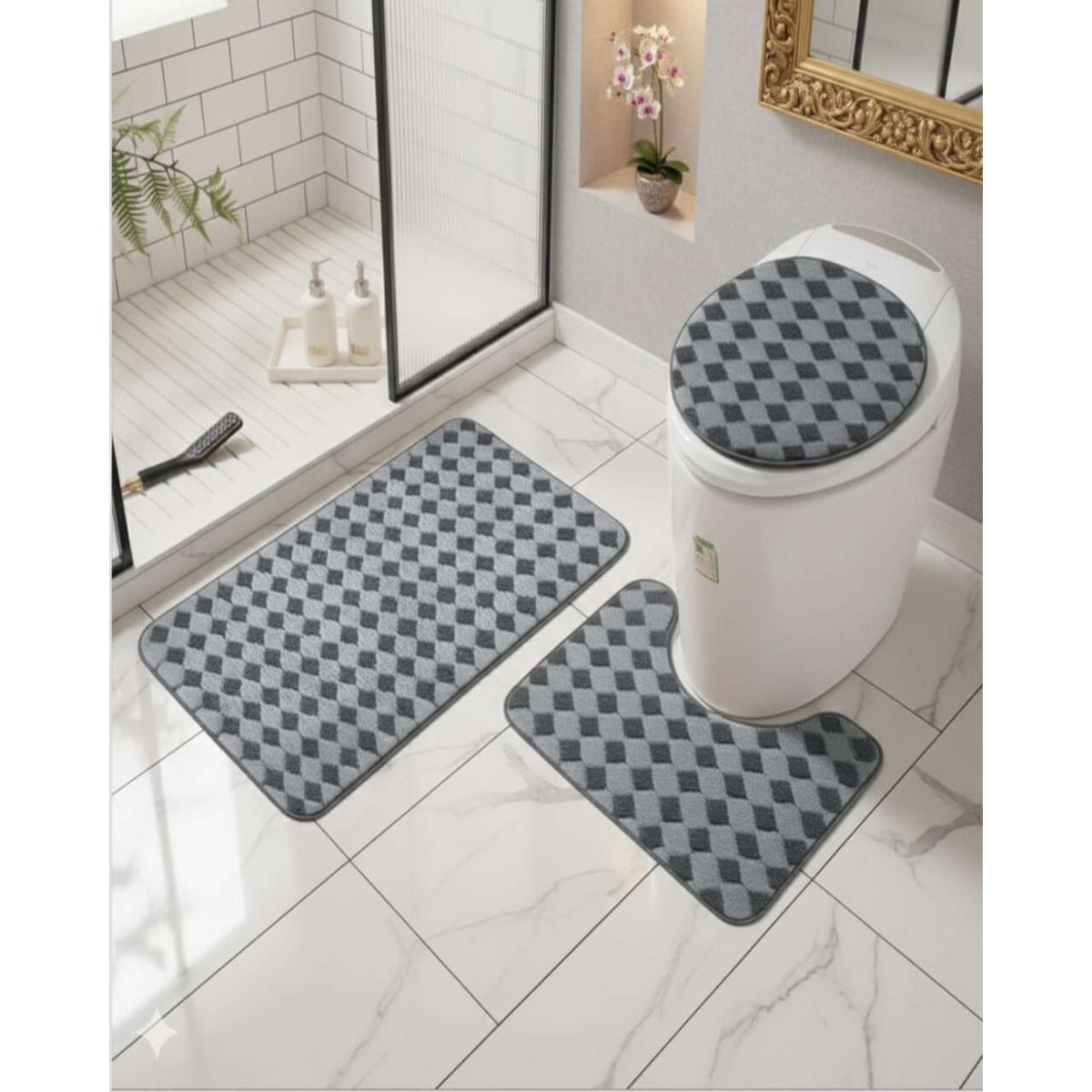 GENERICO - SET DE BAÑO 3 PIEZAS SUAVES Y ABSORBENTES