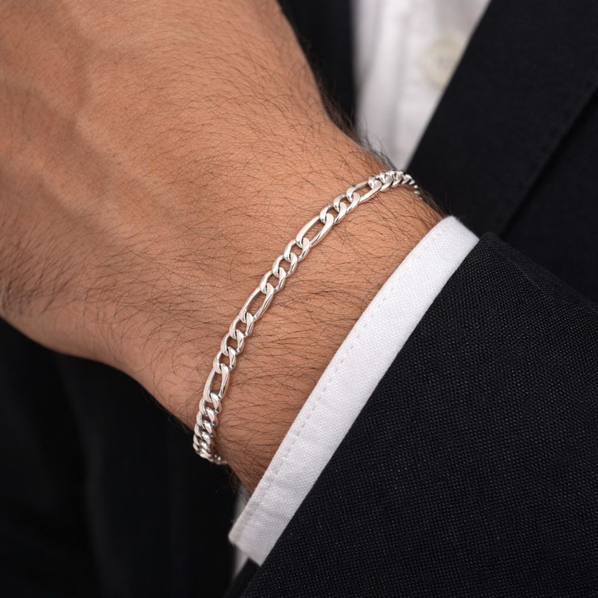 LK LUKSO - Pulsera Hombre Cartier 3x1-6 mm Plata Ley 925
