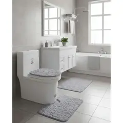 GENERICO - SET DE BAÑO DE MARMOL ATERCIOPELADOS 3 PIEZAS