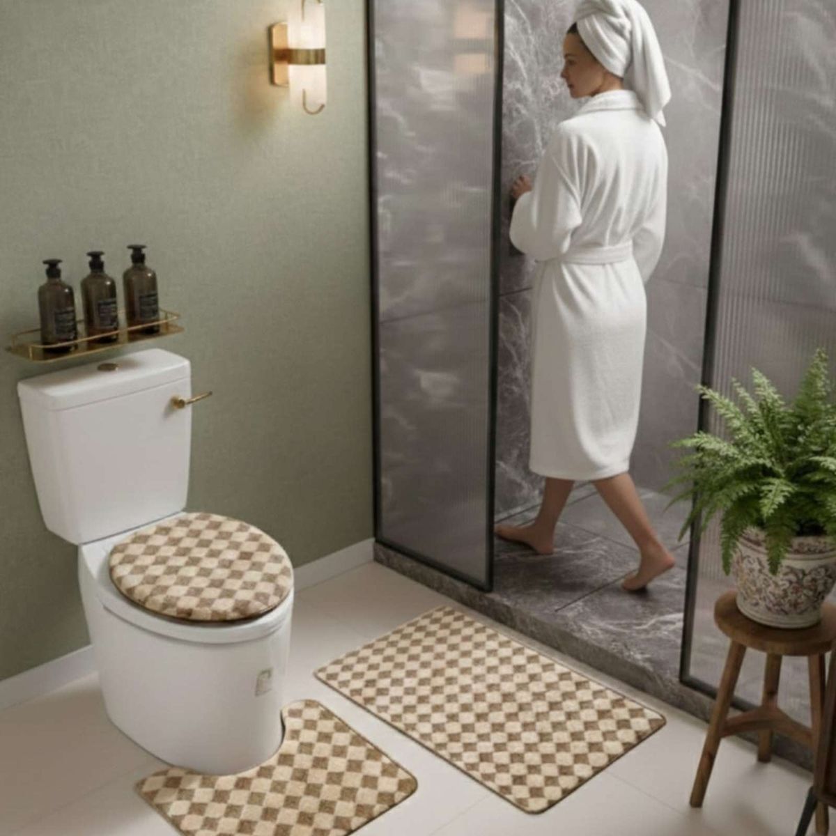 GENERICO - SET DE BAÑO 3 PIEZAS SUAVES Y ABSORBENTES