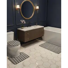 GENERICO - Juego de alfombras de baño 3 piezas suaves y absorbentes