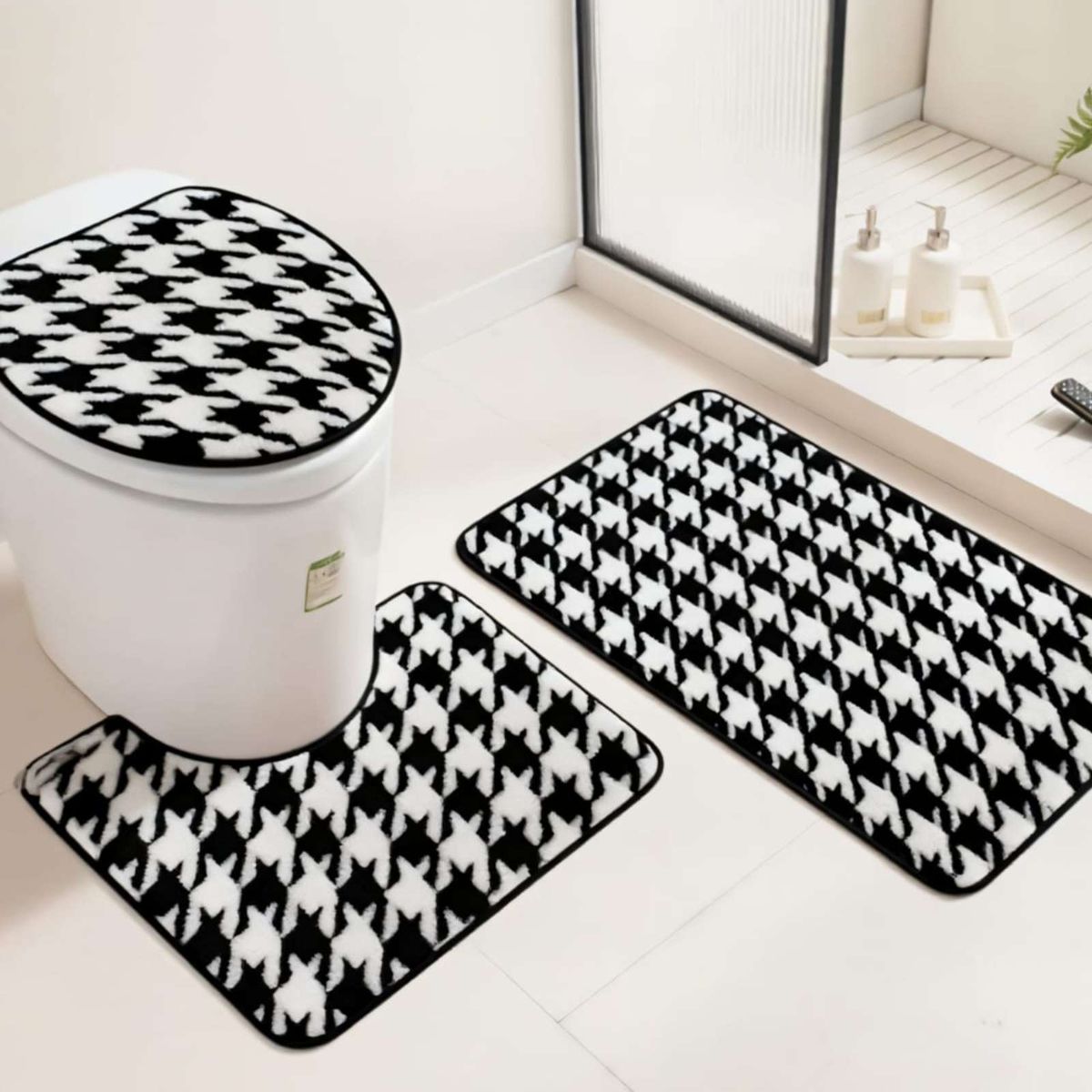 GENERICO - Juego de alfombras de baño 3 piezas suaves y absorbentes