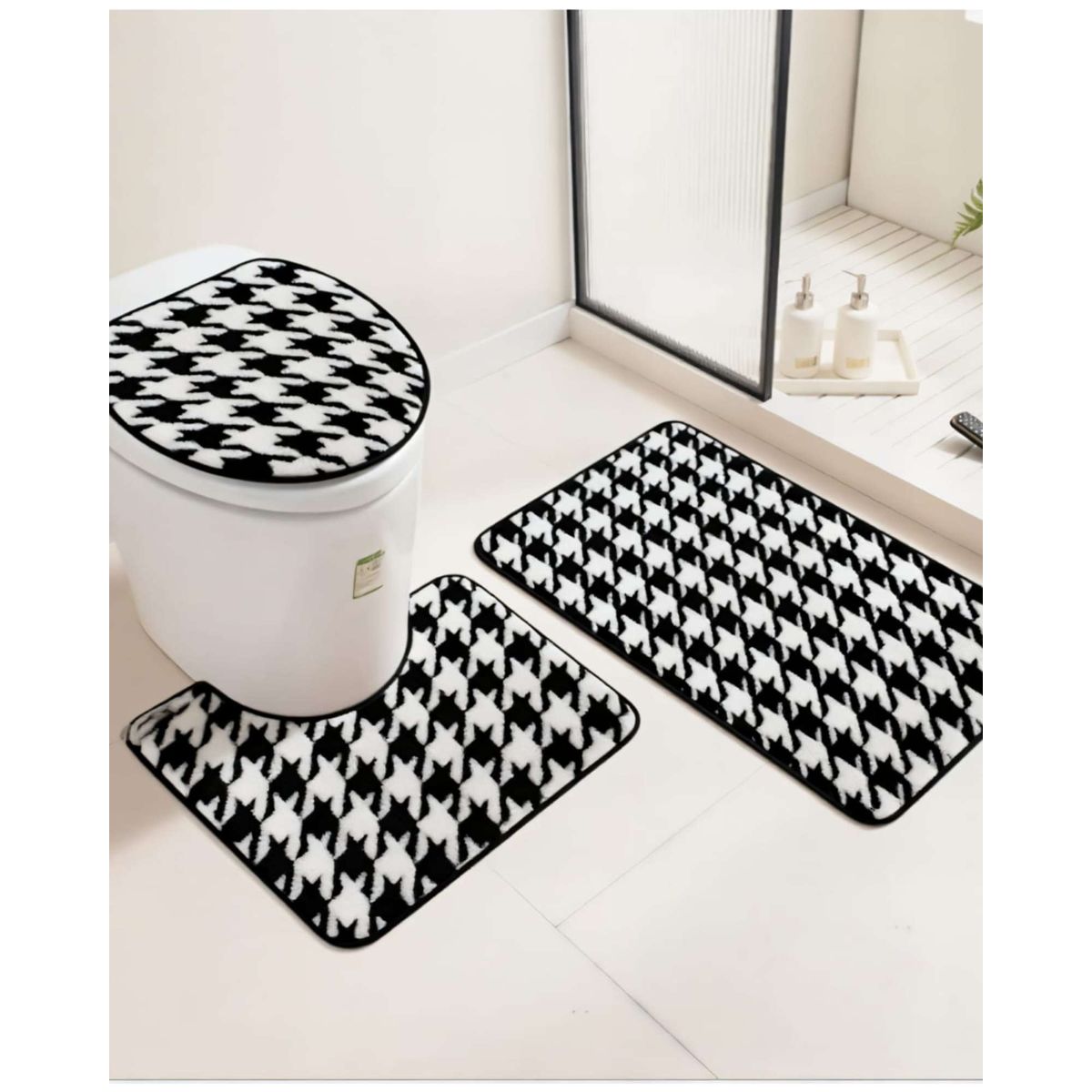 GENERICO - Juego de alfombras de baño 3 piezas suaves y absorbentes