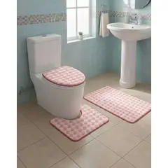 GENERICO - Juego de alfombras de baño 3 piezas suaves y absorbentes