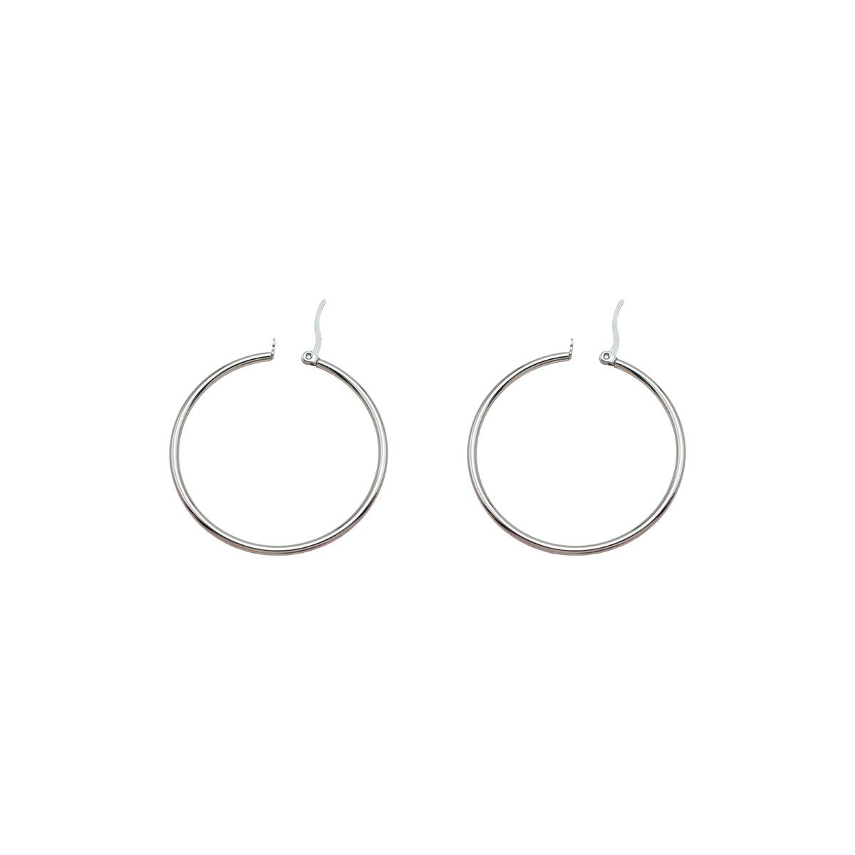 BIJOUTERIA LB20 SPA - Aros Argollas Clásicas Acero Inoxidable 2.9 cm - Plateado